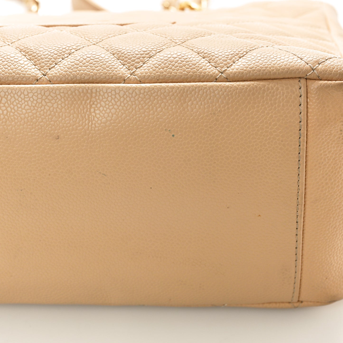 Caviar Quilted Grand Shopping Tote GST Beige