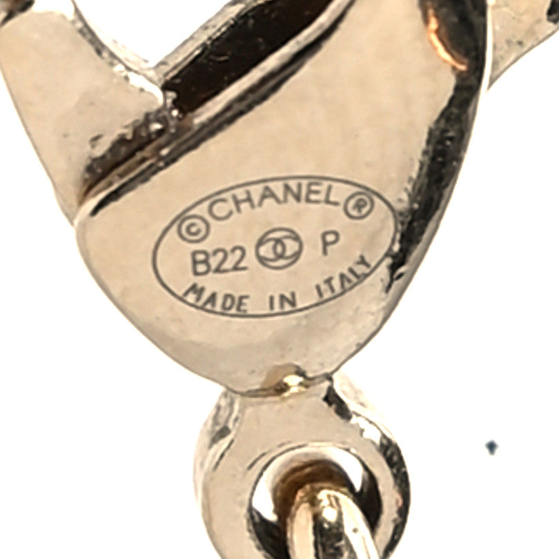 Chanel CC Heart Chain Pendant Necklace Gold 4 of 5