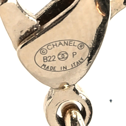 Chanel CC Heart Chain Pendant Necklace Gold 4 of 5
