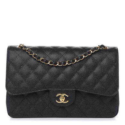 Chanel Caviar Quilted Jumbo Double Flap Black 1 of 9