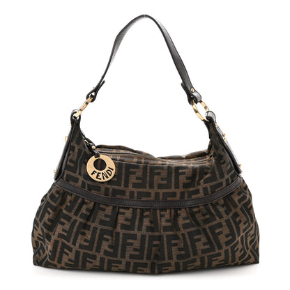 Fendi Zucca Cuoio Lucido Chef Hobo Tobacco Moro 1 of 11