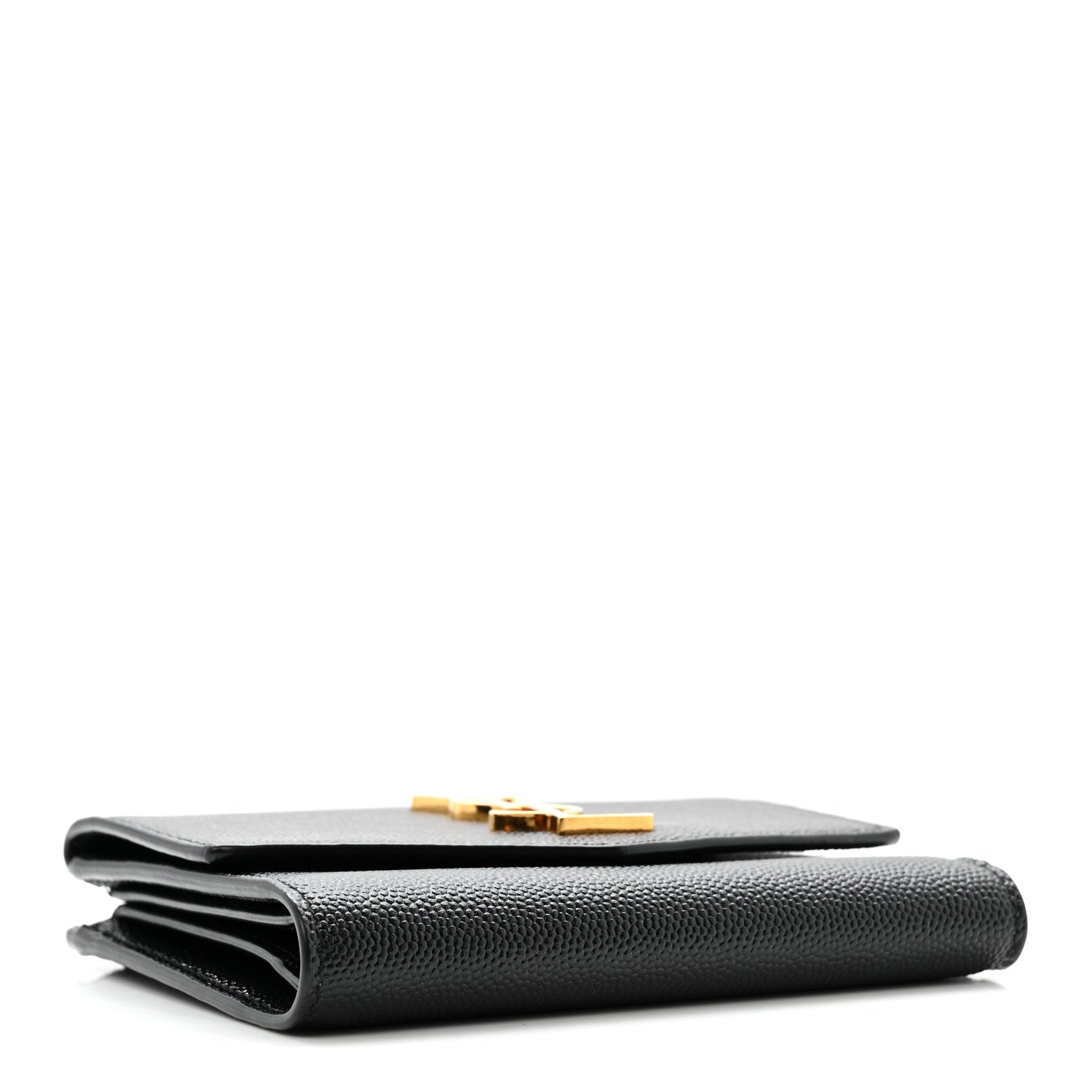 Saint Laurent Grain De Poudre Monogram Bi-Fold Wallet Black 4 of 11