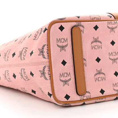 MCM Visetos Medium Anya Zip Top Shopper Tote Soft Pink 9 of 14