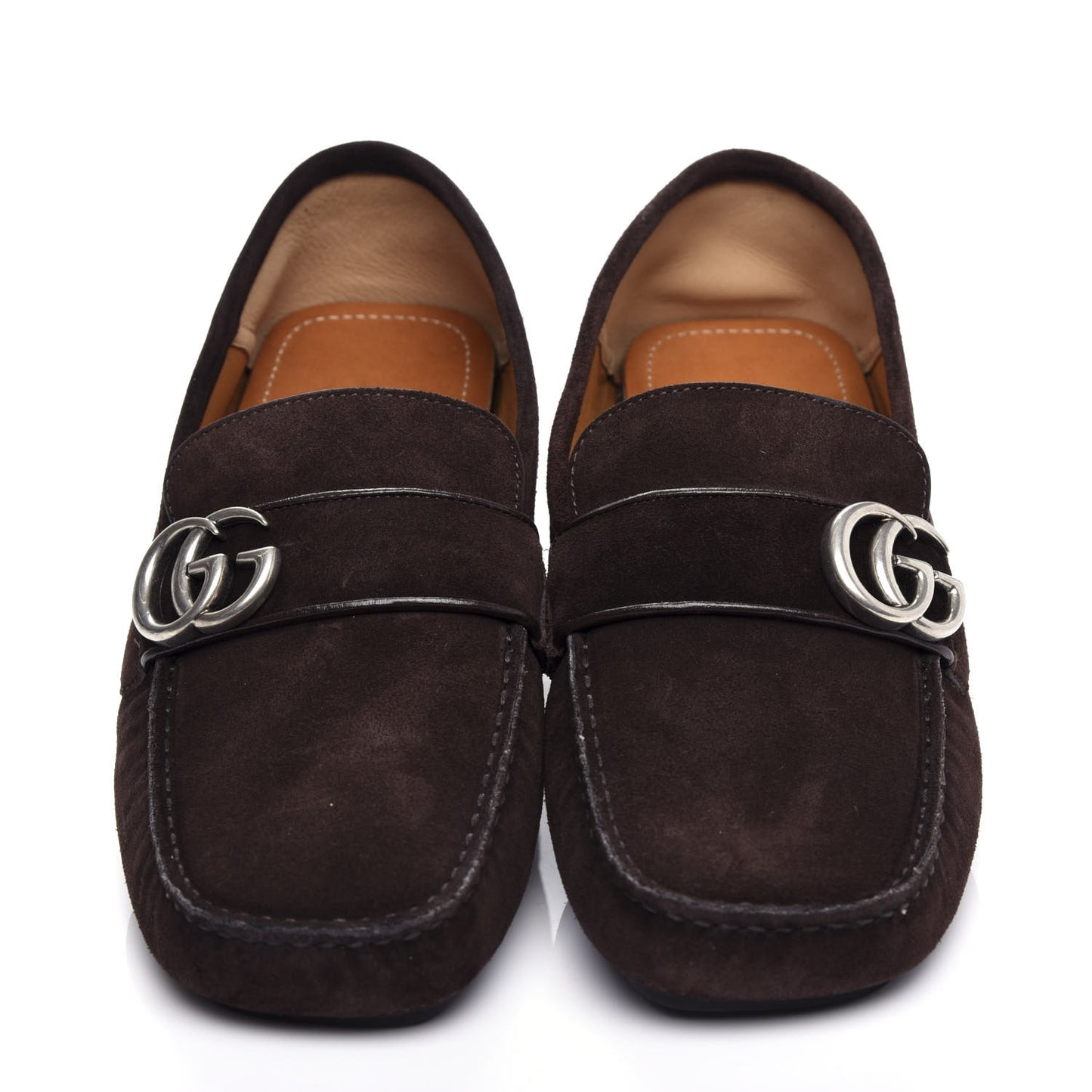 Suede Mens Driver Queen Loafers 7 Cocoa