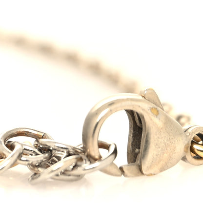 Chanel Pearl Crystal Logo Chain Bracelet Purple Grey 4 of 5