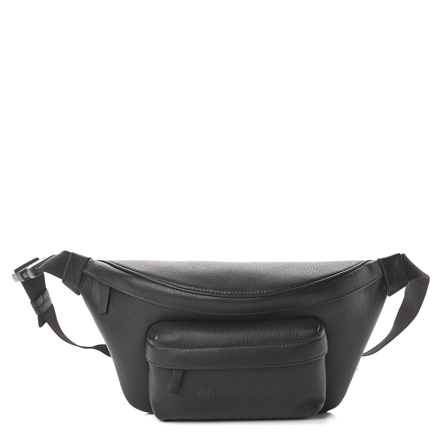 Balenciaga Smooth Calfskin Logo Large Everyday Beltpack Black 1 of 8