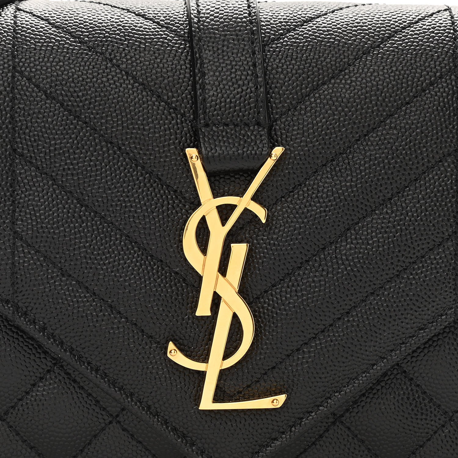 Saint Laurent Grain De Poudre Textured Mixed Matelasse Triquilt Small Monogram Satchel Black 8 of 10