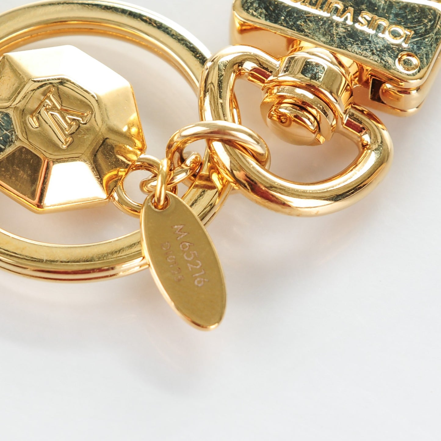 LV Facettes Key Holder Gold