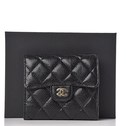 Chanel Caviar Quilted Compact Flap Wallet Black 9 of 9