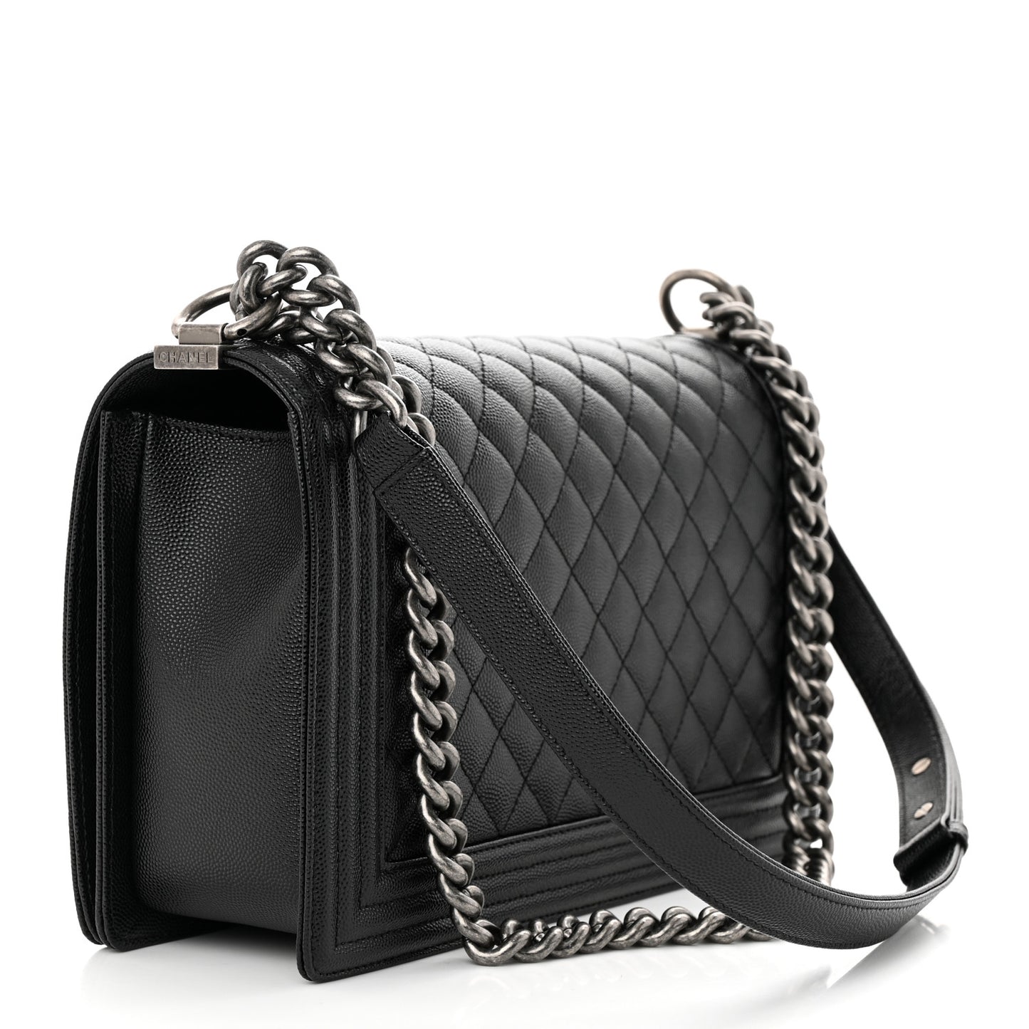 Caviar Quilted New Medium Boy Flap Black