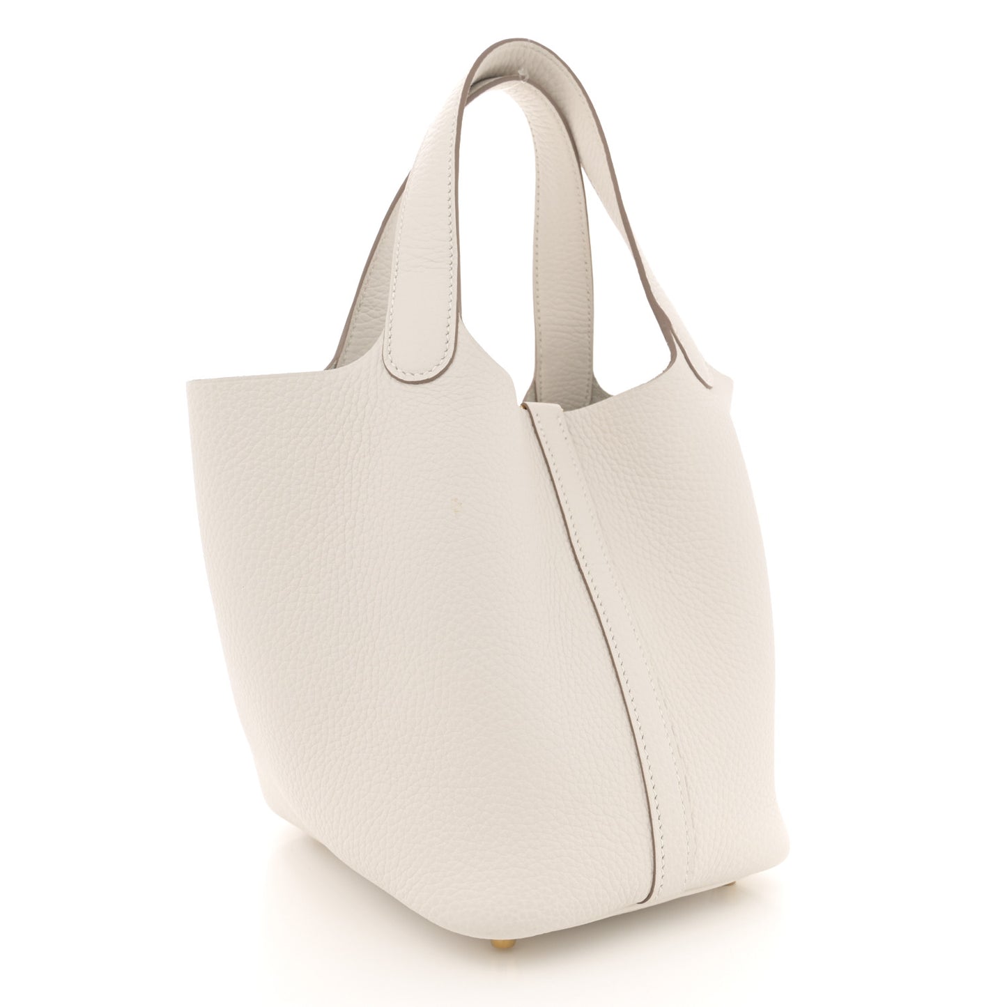 Taurillon Clemence Picotin Lock 18 PM Gris Pale