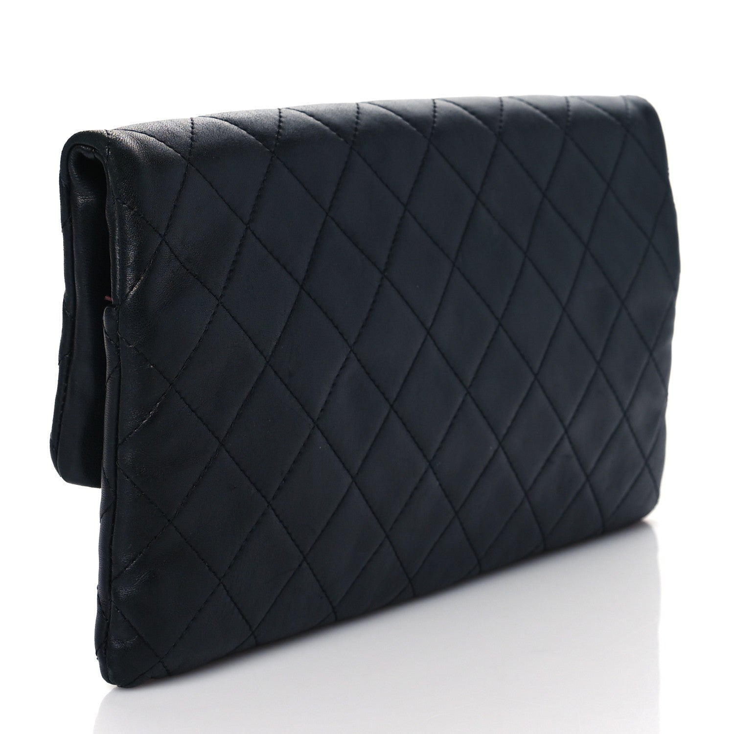 Chanel Lambskin Quilted CC Beauty Clutch Black 3 of 9