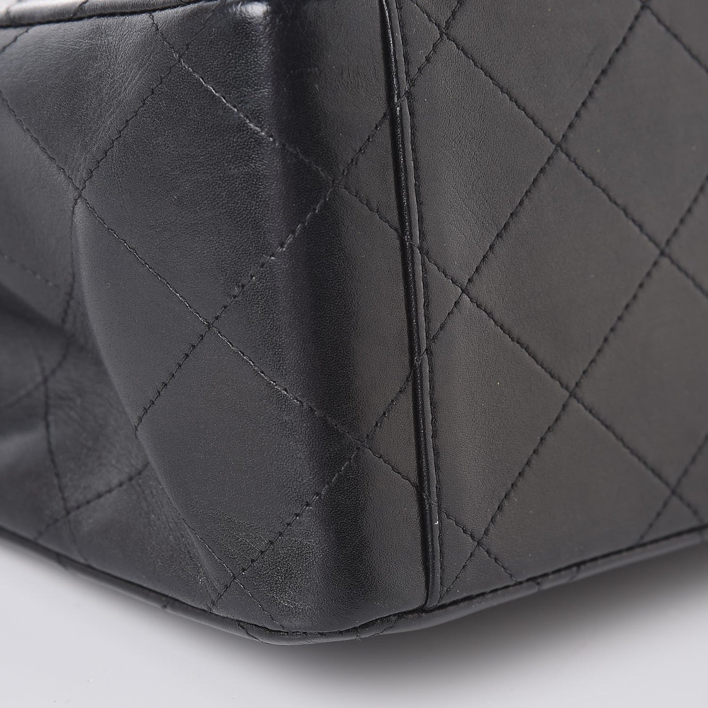 Lambskin Quilted XL Jumbo Single Flap Black