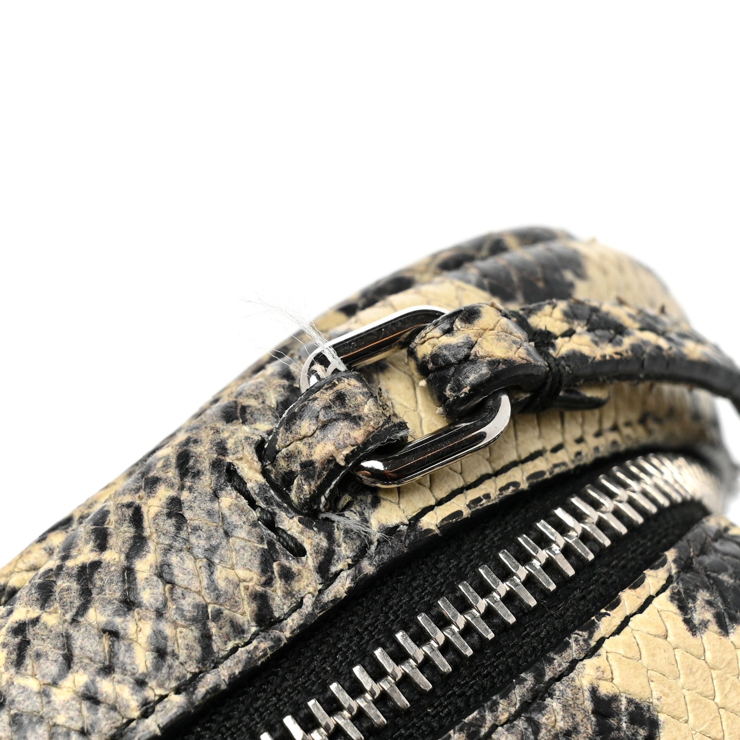 Saint Laurent Python Embossed Calfskin Monogram Blogger Bag Black Beige 11 of 12