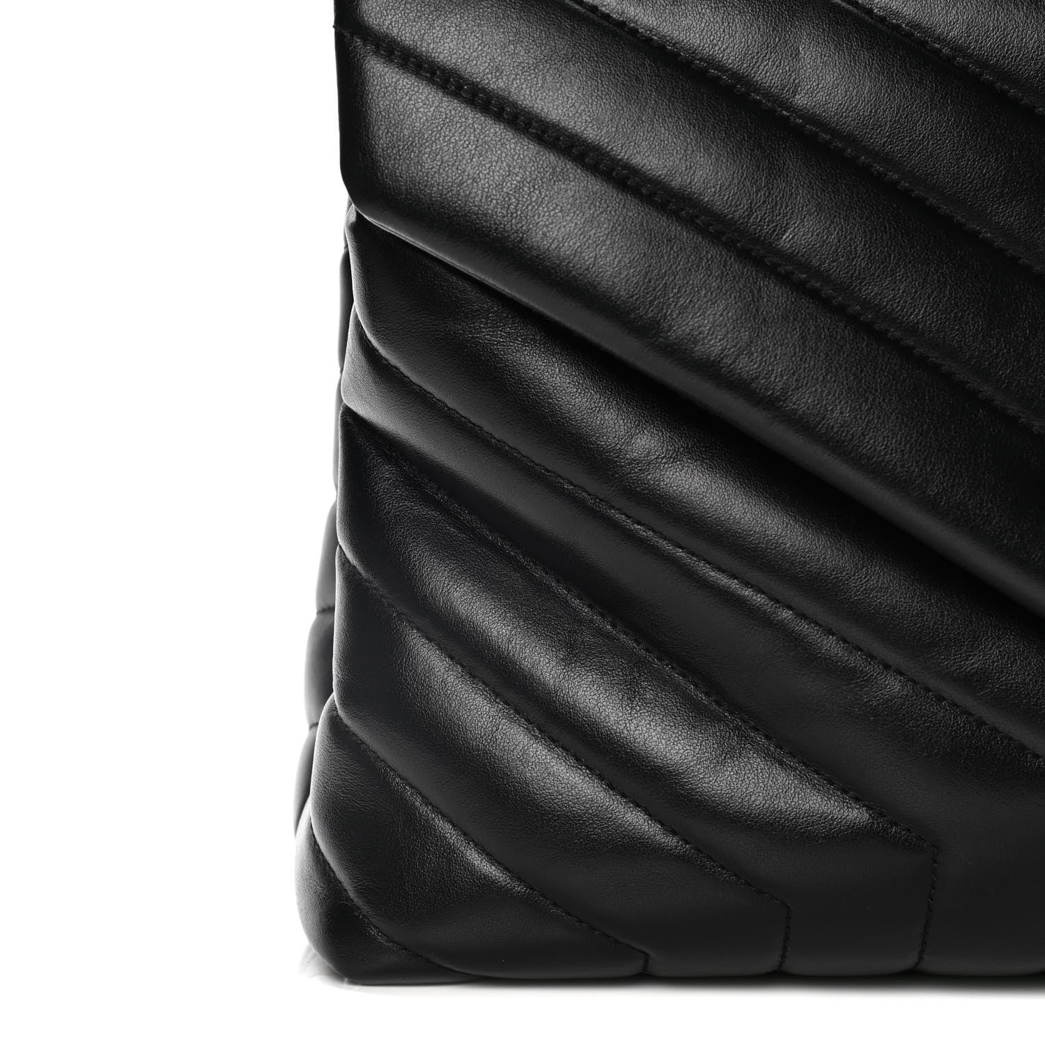 Saint Laurent Calfskin Y Quilted Monogram Medium Loulou Chain Satchel Black 14 of 14