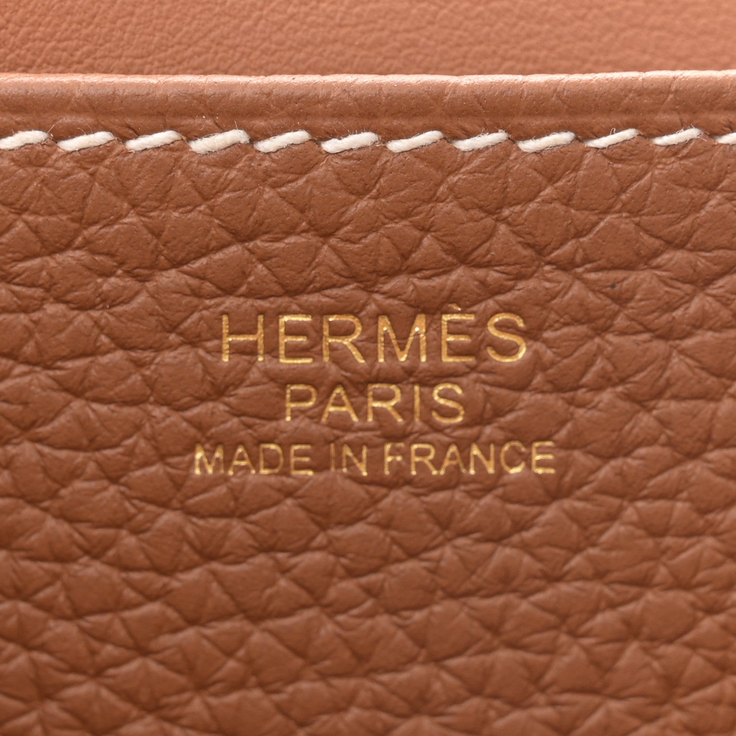 Hermes Taurillon Clemence Halzan 25 Gold 5 of 9