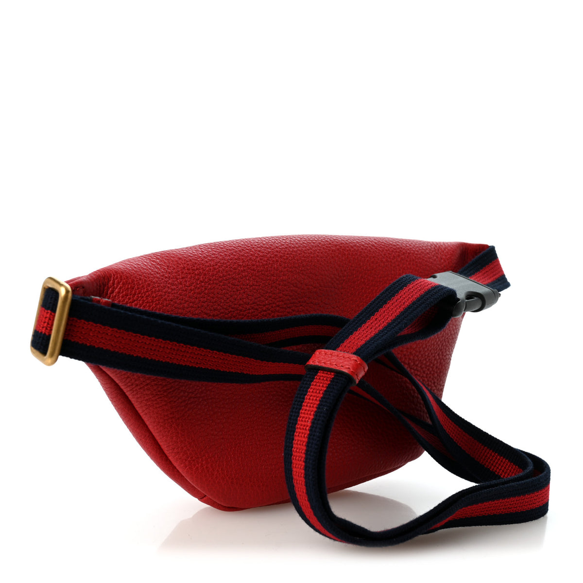 Grained Calfskin Small Logo Belt Bag Hibiscus Red