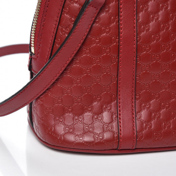 Soft Microguccissima Mini Dome Bag Rosso