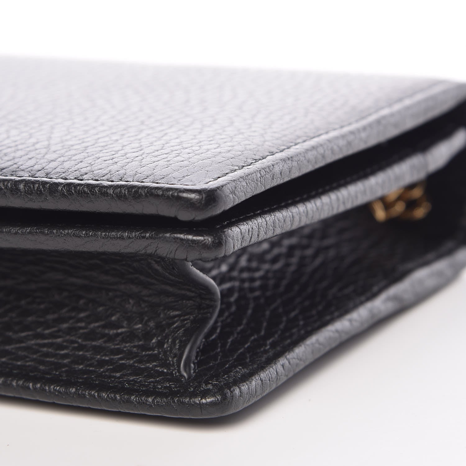 Gucci Calfskin Mini GG Marmont Chain Wallet Black 8 of 8