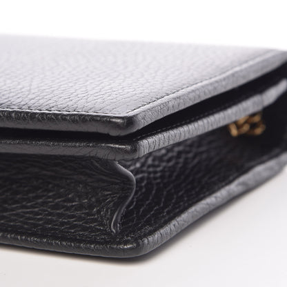 Gucci Calfskin Mini GG Marmont Chain Wallet Black 8 of 8