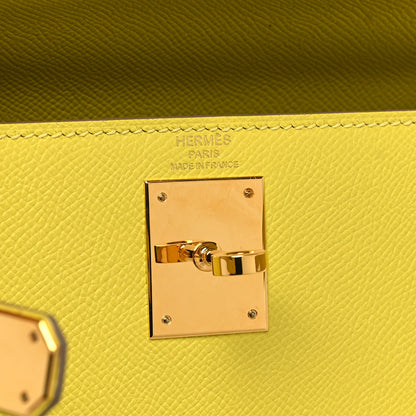 Hermes Epsom Kelly Sellier 28 Lime 7 of 12