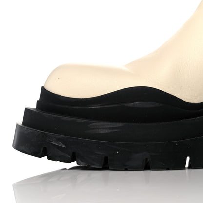 Bottega Veneta Calfskin The Tire Chelsea Boots 38.5 Sea Salt Black 8 of 12