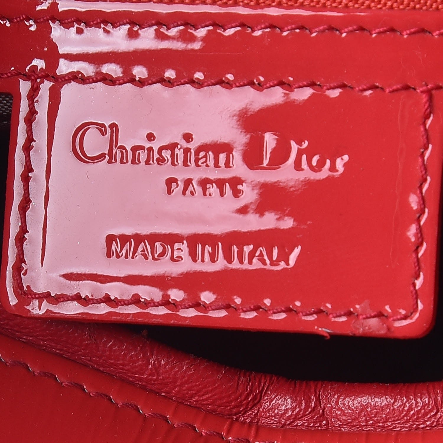 Christian Dior Patent Cannage Large Lady Dior Red 7 of 8