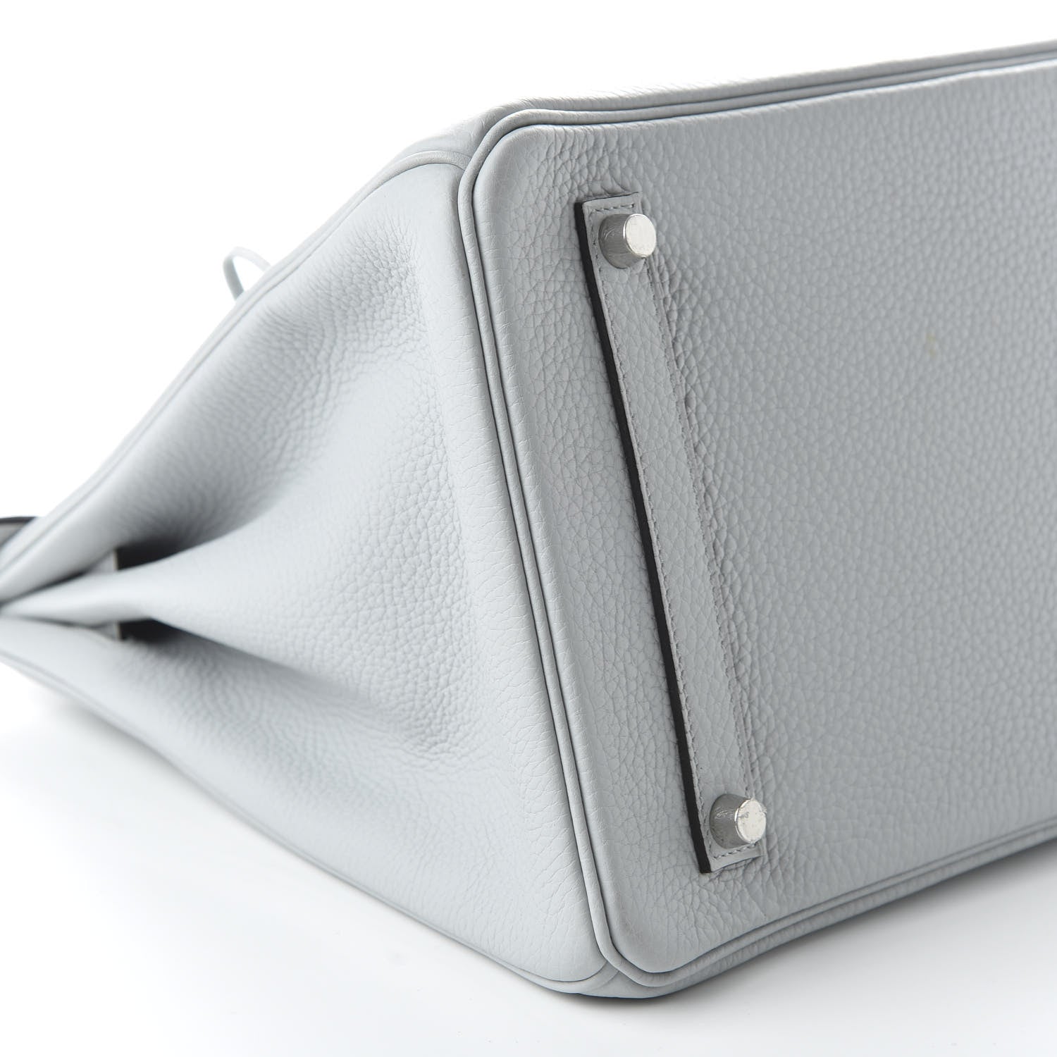 Hermes Taurillon Clemence Birkin 35 Bleu Pale 6 of 11