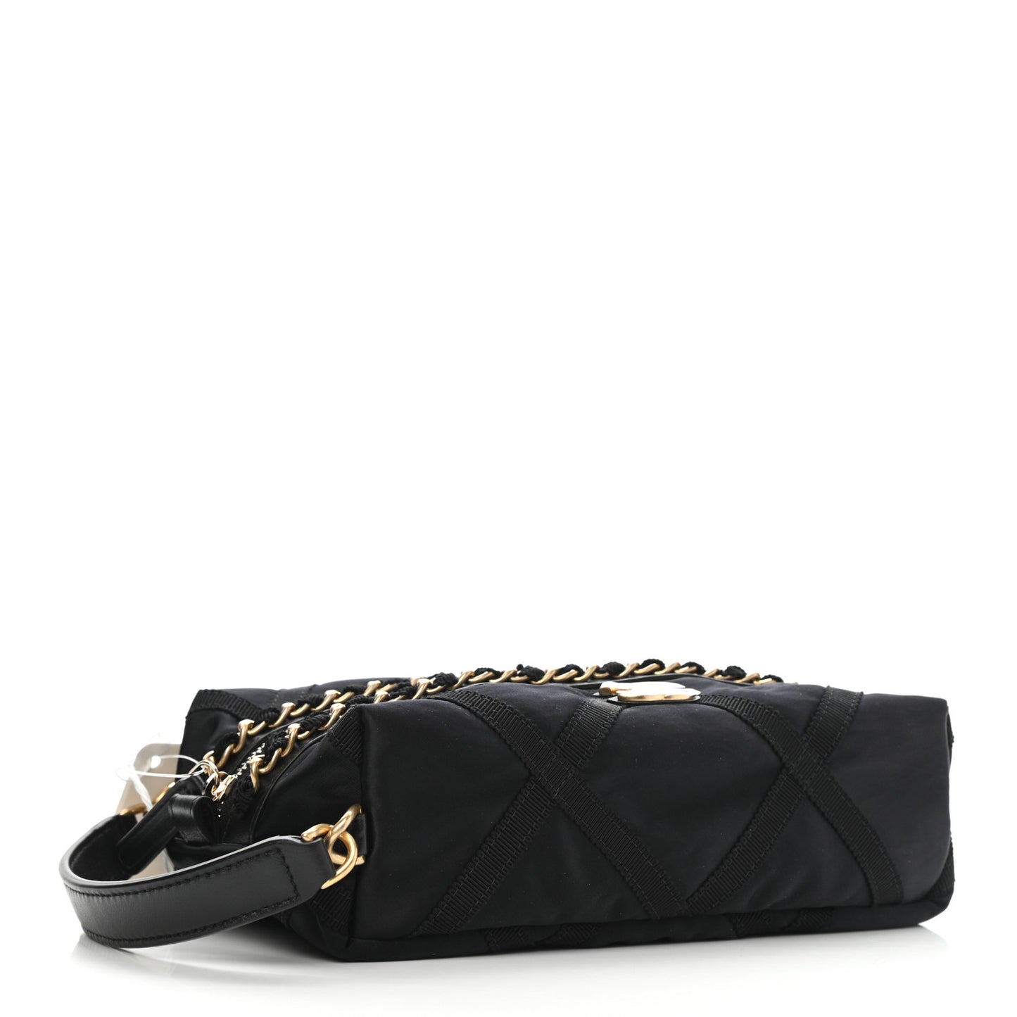 Nylon Grosgrain Lifestyle Pouch With Sleep Mask Black