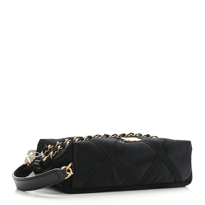 Chanel Nylon Grosgrain Lifestyle Pouch With Sleep Mask Black 5 of 8
