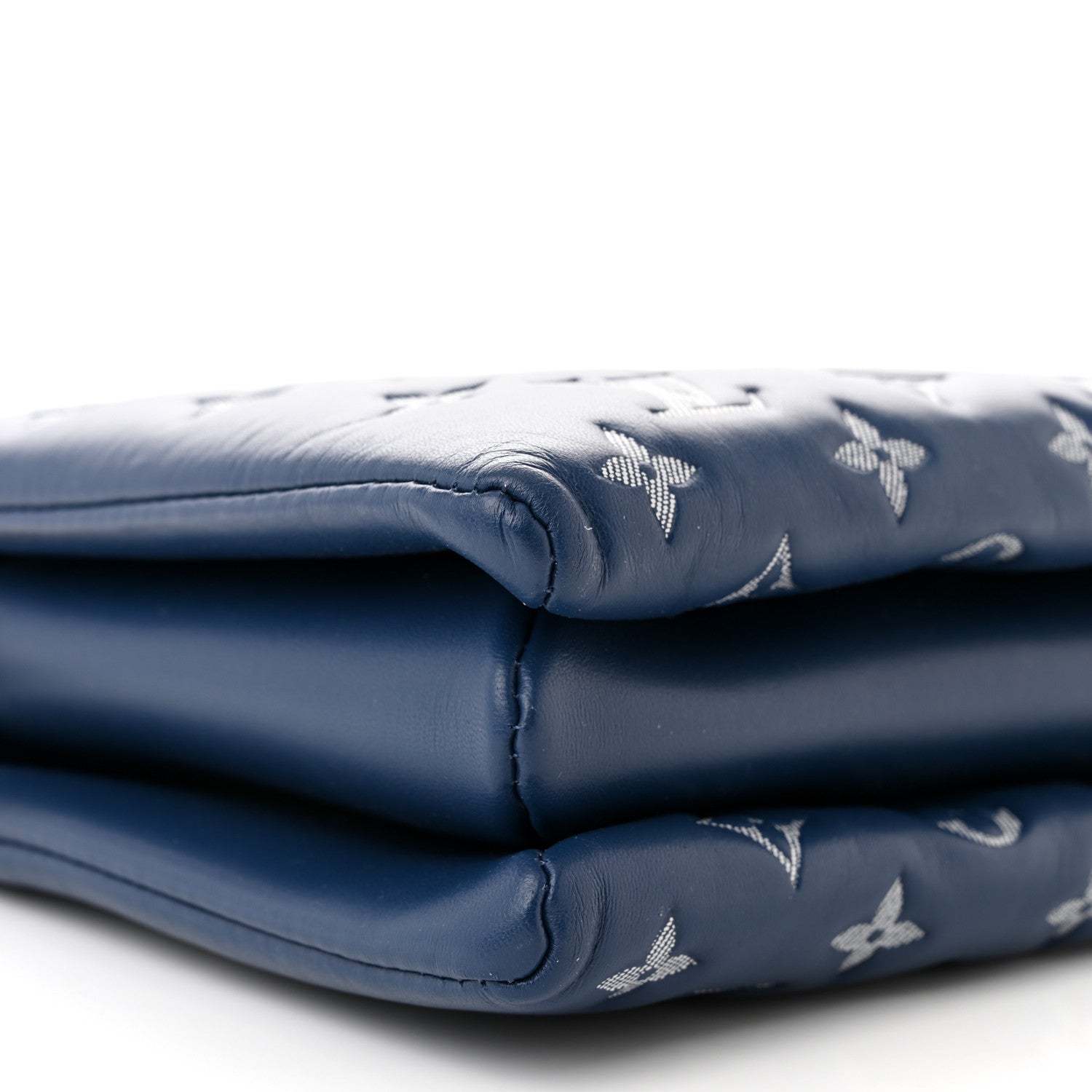 Louis Vuitton Lambskin Embossed Monogram Coussin PM Denim Blue 9 of 11