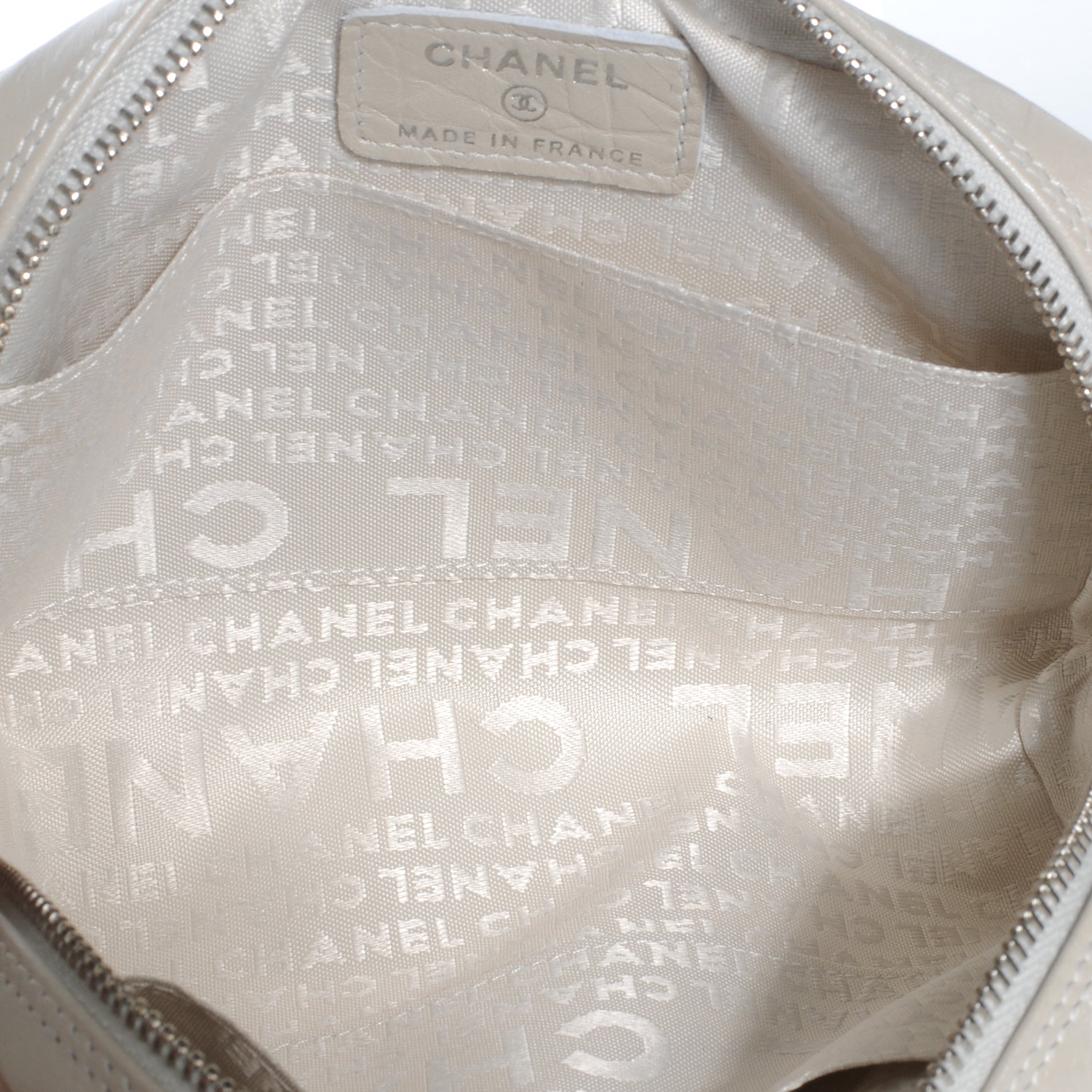 Chanel Quilted Cotton Club Cosmetic Pouch Light Silver 5 of 7