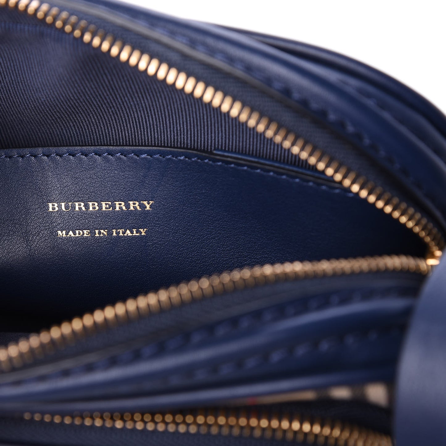 Smooth Calfskin 1983 Knight Check Link Camera Bag Navy