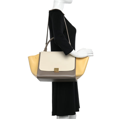 Celine Smooth Calfskin Medium Tri-Color Trapeze Butter 2 of 9