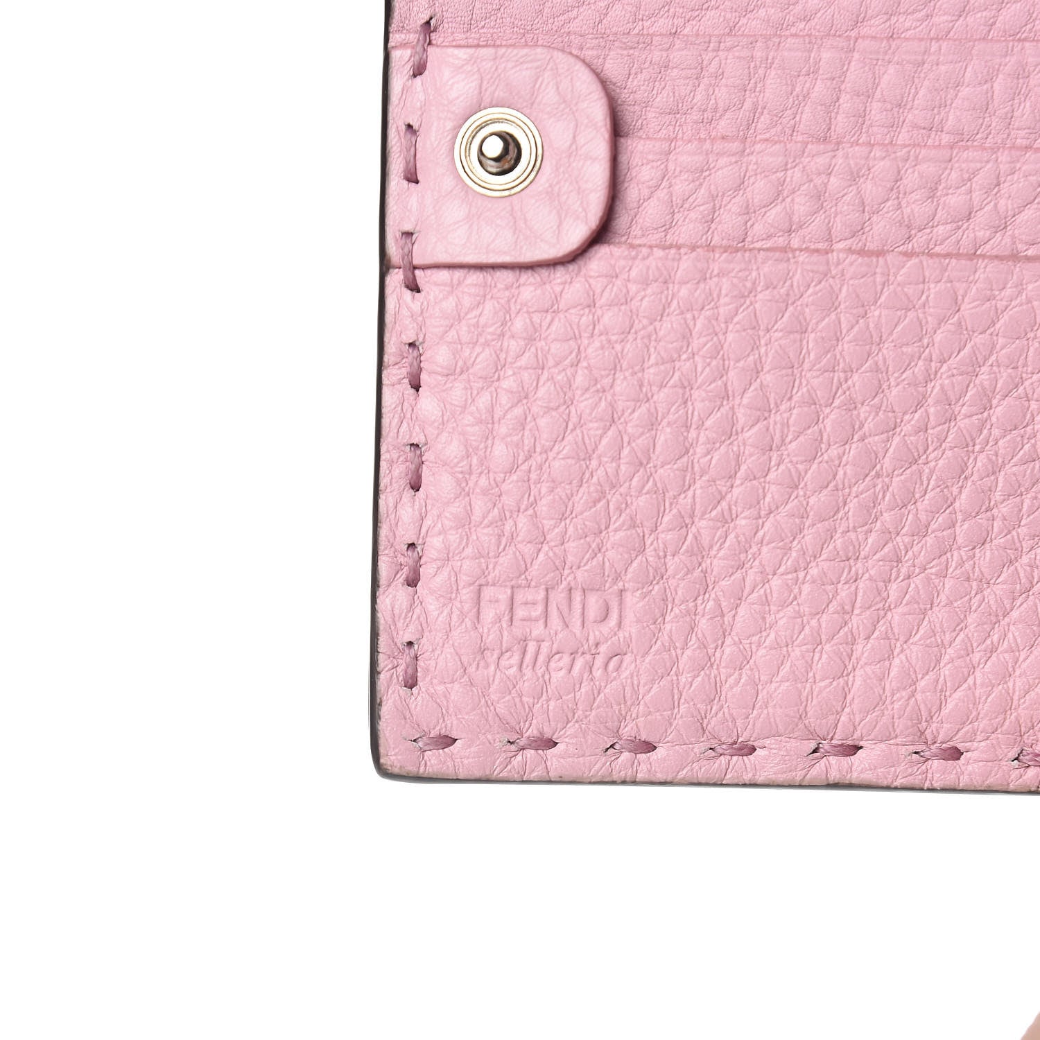 Fendi Cuoio Romano Selleria Peekaboo Compact Wallet Acquerello 9 of 11