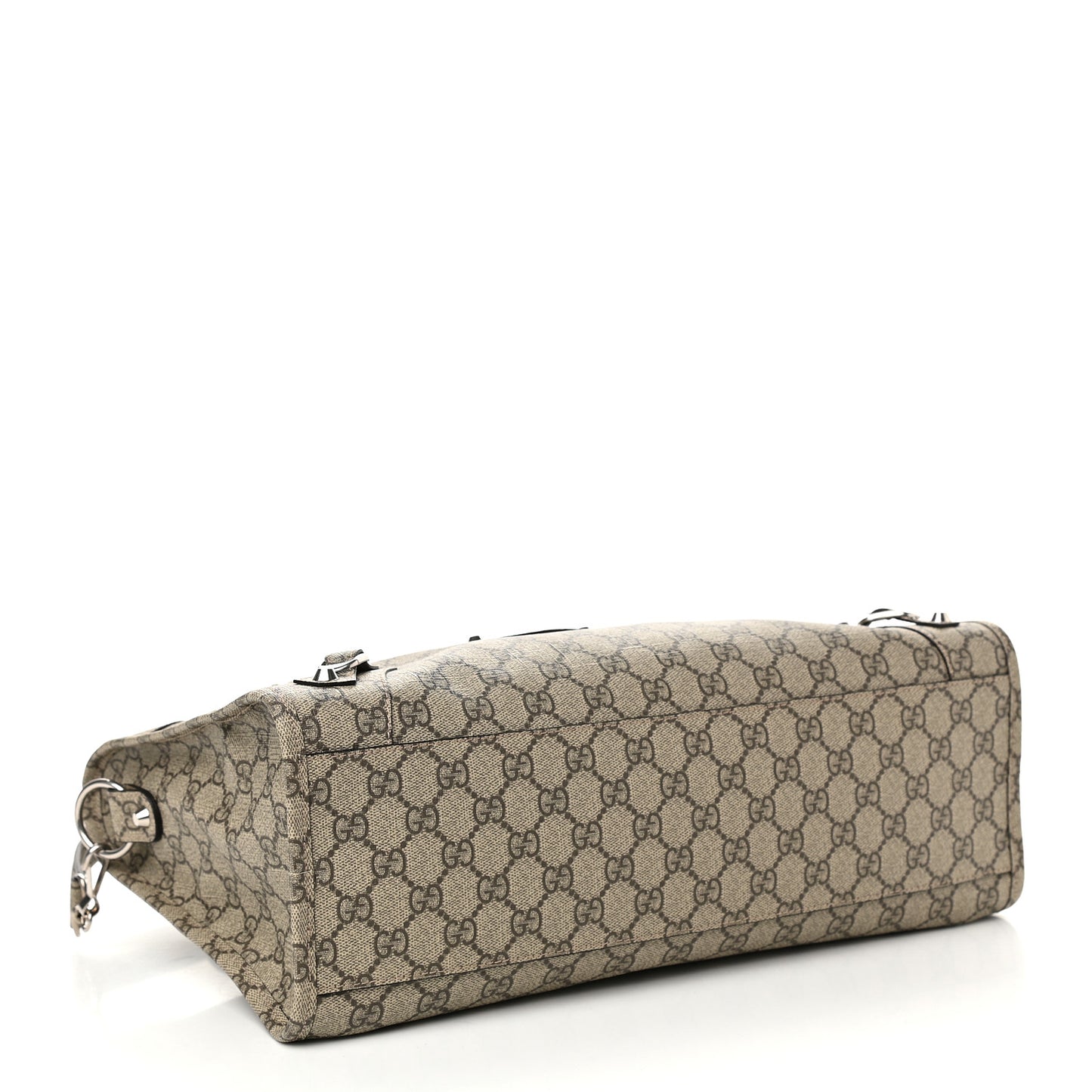 X GUCCI GG Supreme Monogram Neo Classic Silver Hardware City Beige Ebony