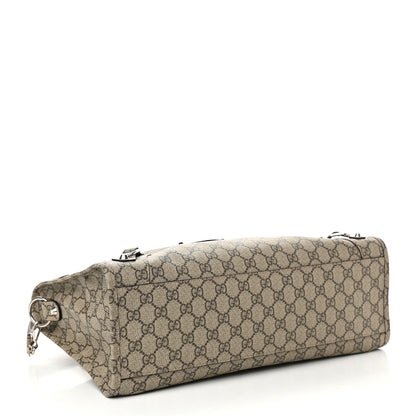 Balenciaga X GUCCI GG Supreme Monogram Neo Classic Silver Hardware City Beige Ebony 4 of 9