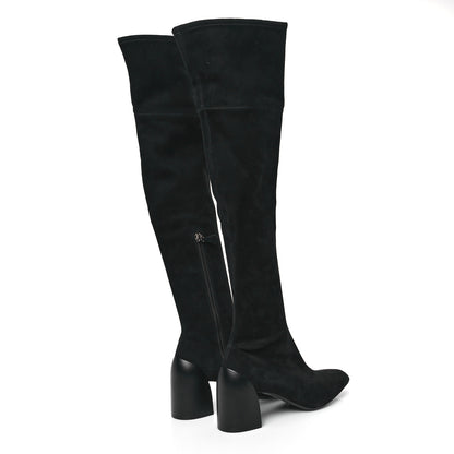 Hermes Velvet Goatskin Betty 60 Boots 38.5 Black 4 of 6
