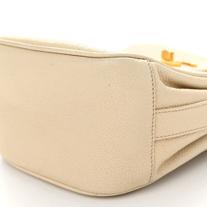 Chanel Caviar Vertical Chain Crossbody Ivory 10 of 13
