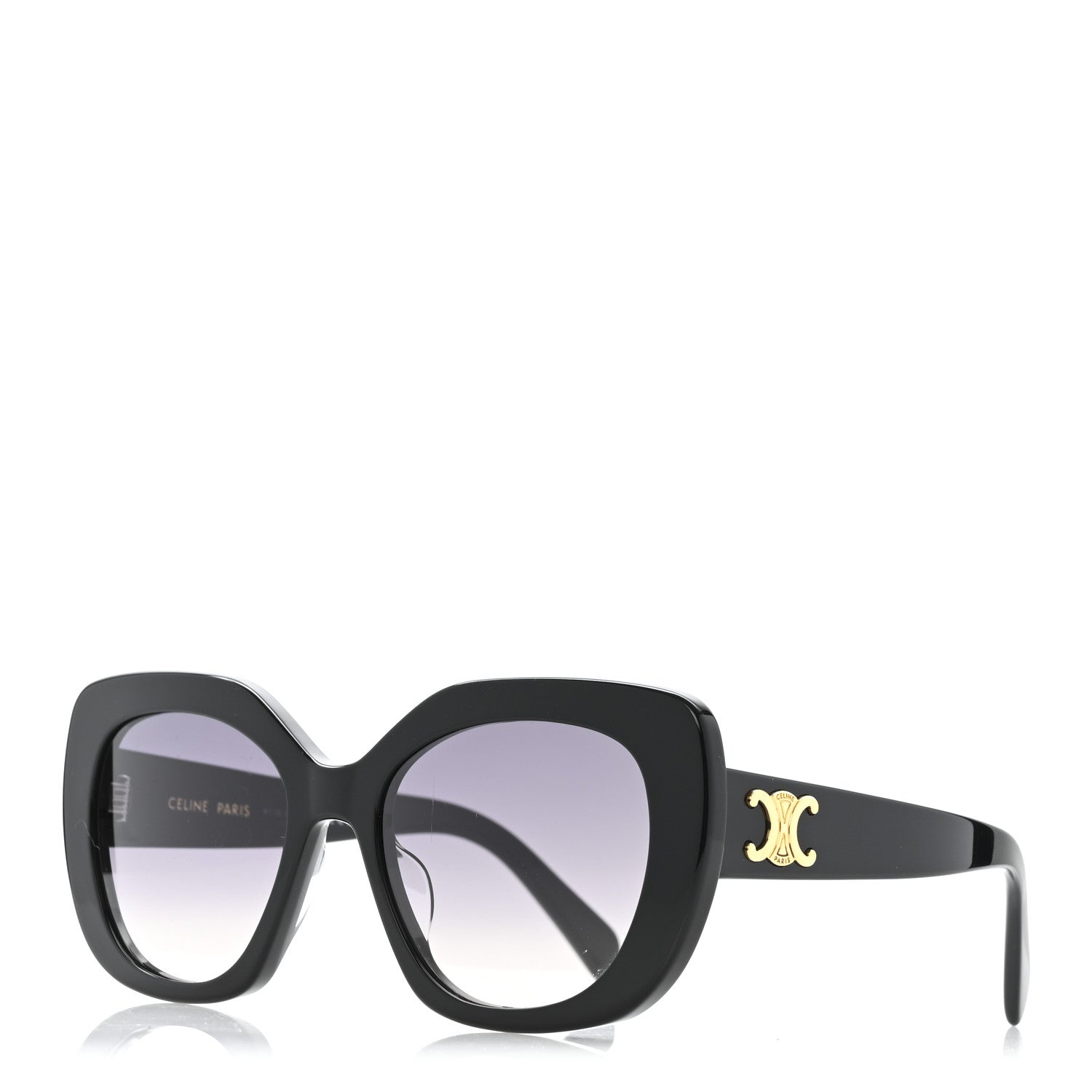 Celine Acetate Triomphe 01 Square Sunglasses CL 40226U Black 1 of 7