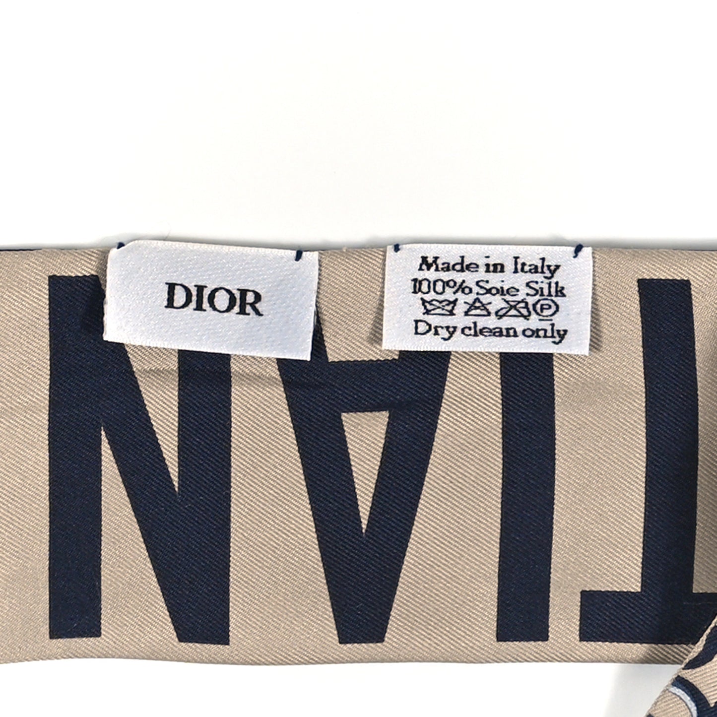 CHRISTIAN DIOR Silk Oblique Mitzah Scarf Blue