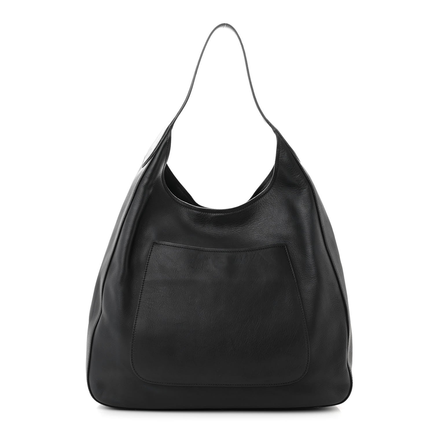 Prada Vitello Corsica Pocket Hobo Bag Black 1 of 13
