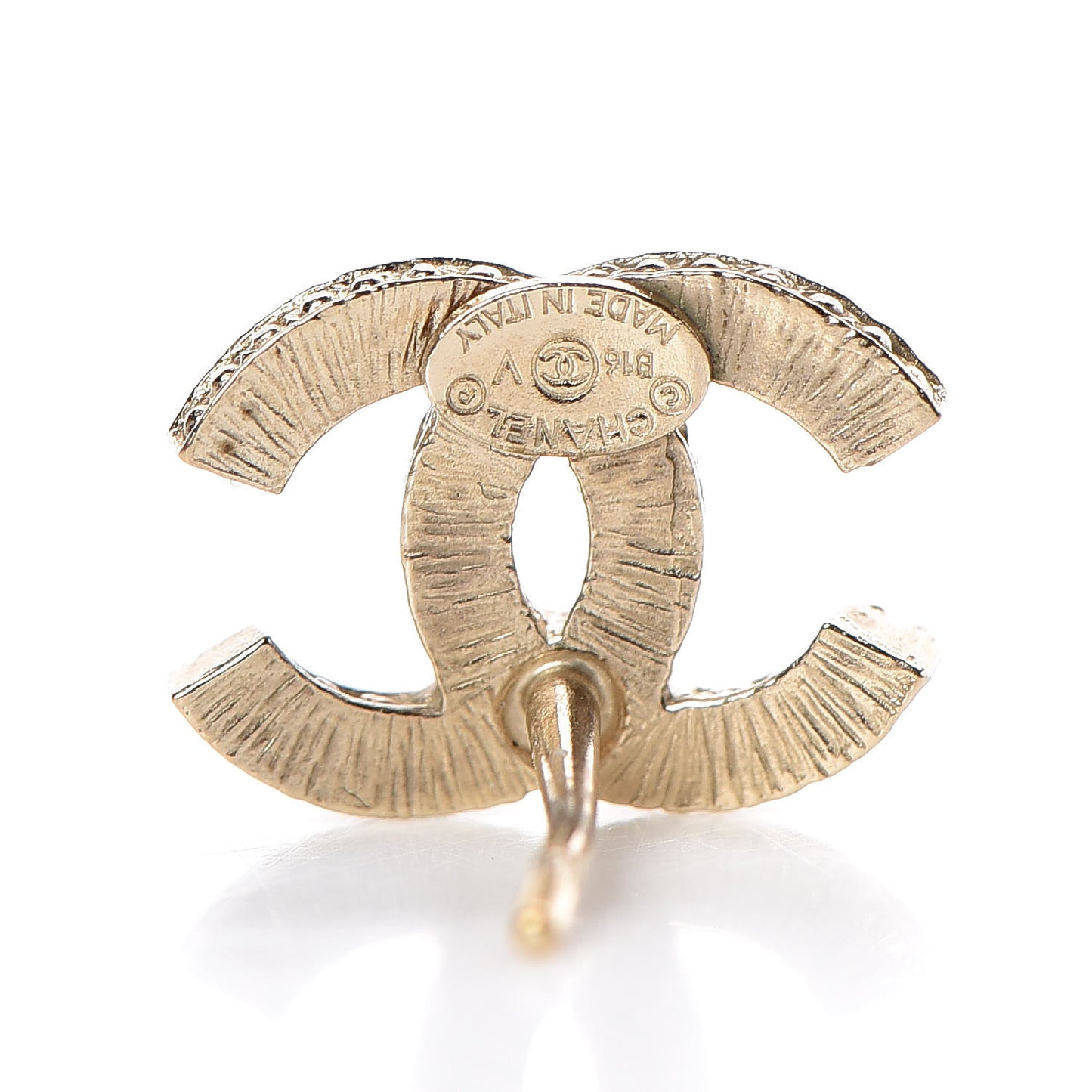 Crystal Mini CC Earrings Gold