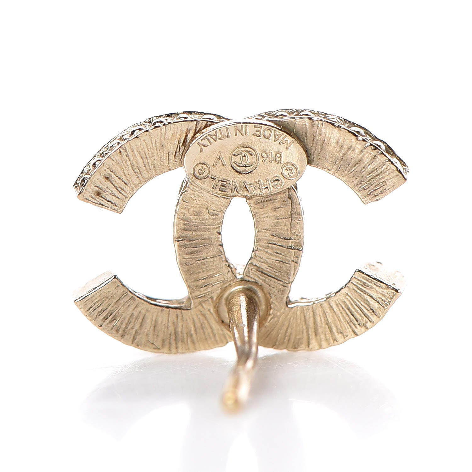 Chanel Crystal Mini CC Earrings Gold 5 of 6