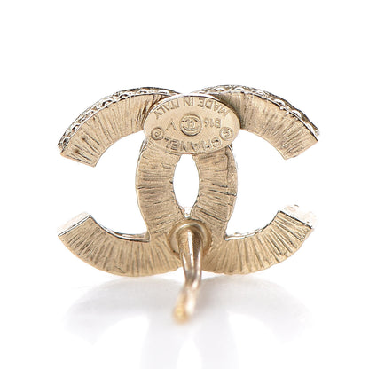 Chanel Crystal Mini CC Earrings Gold 5 of 6