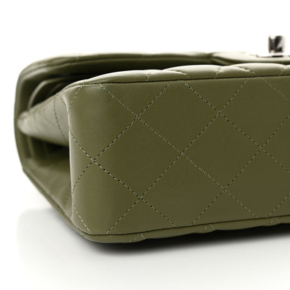 Chanel Lambskin Quilted Small Double Flap Green 9 of 10