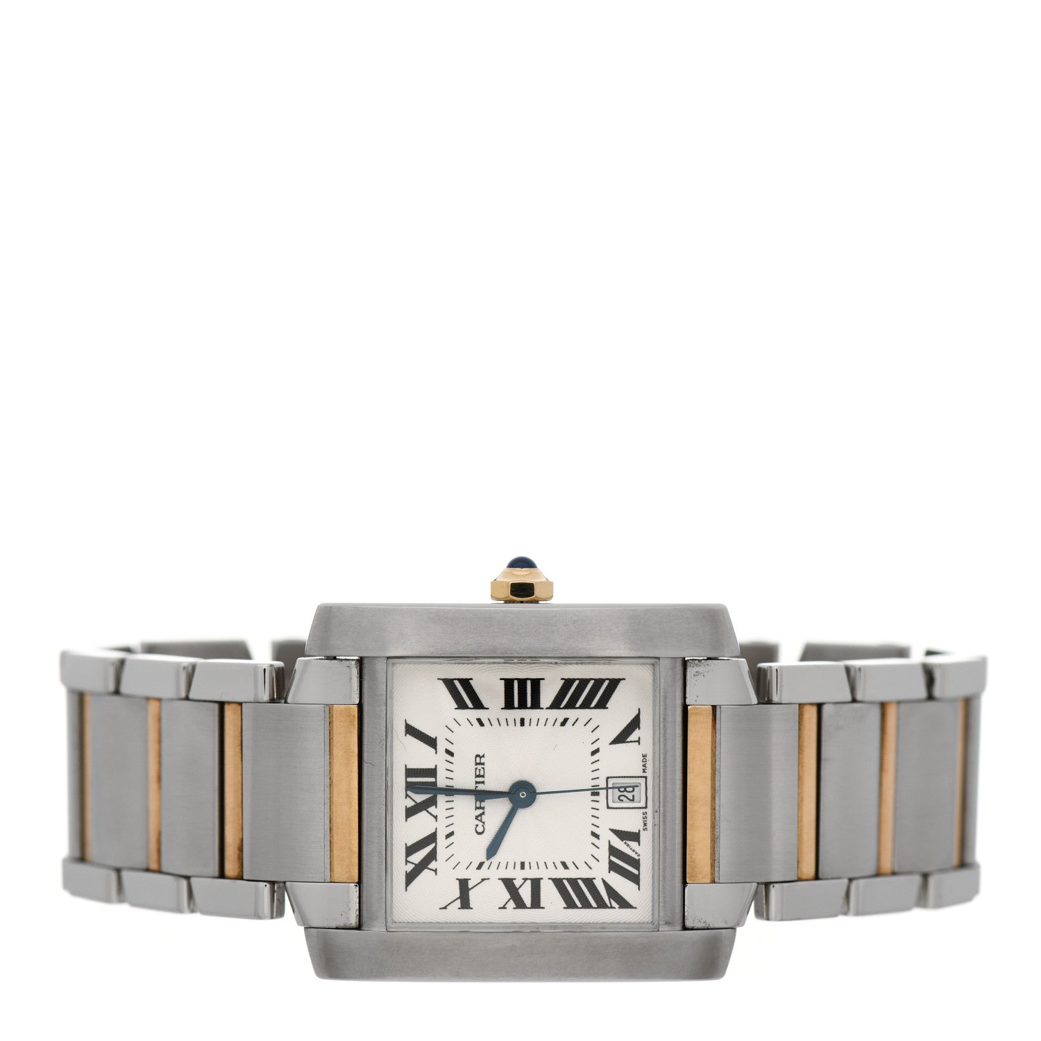 Cartier Stainless Steel 18K Yellow Gold 28mm Tank Francaise Automatic Watch 2 of 5