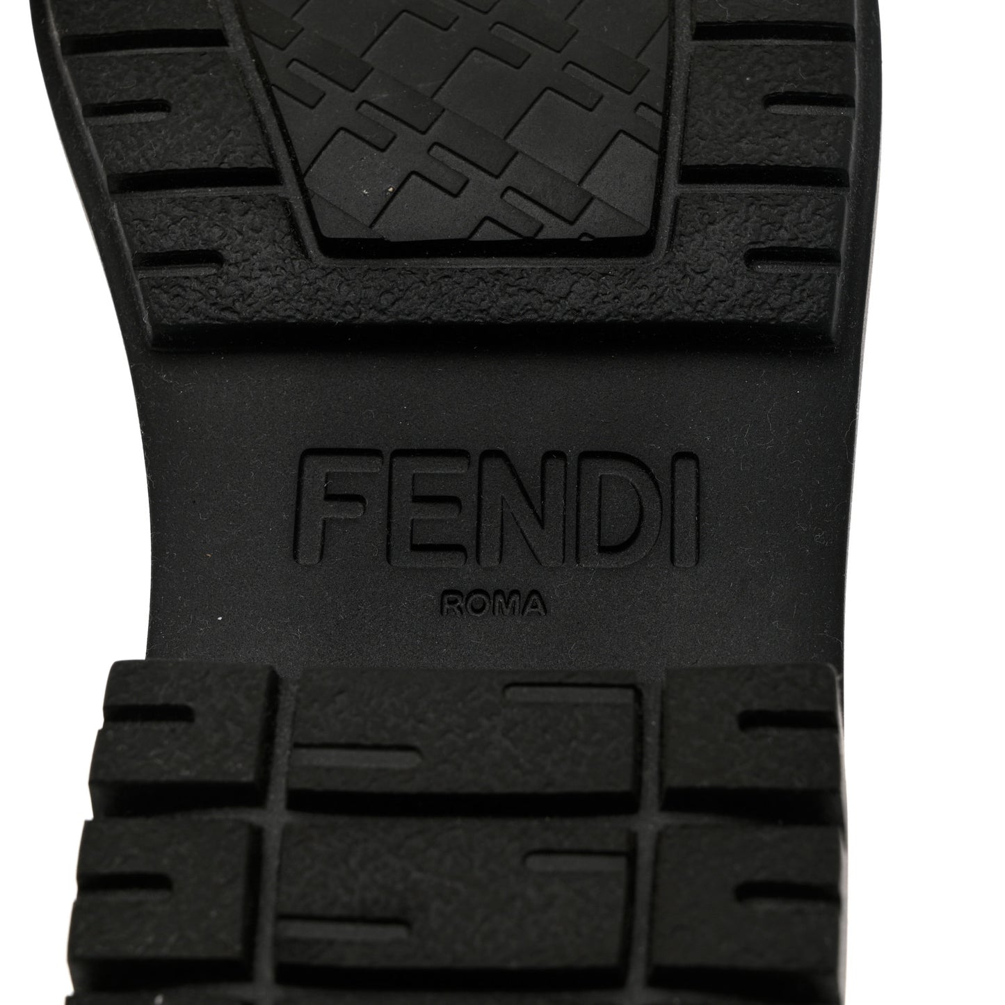 Fabric Jacquard Vitello FF Domino 50mm Biker Boots 38 Black Asfalto