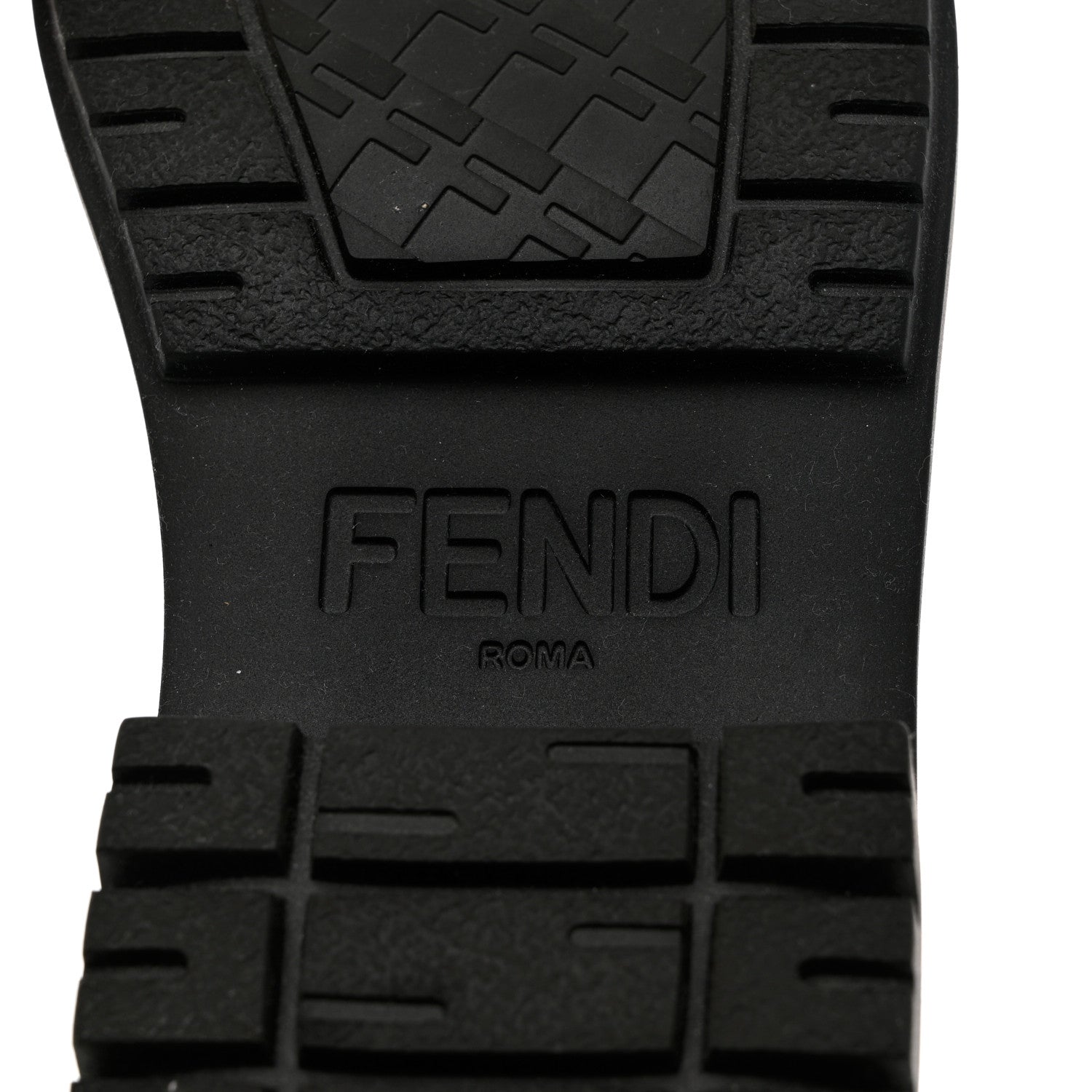 Fendi Fabric Jacquard Vitello FF Domino 50mm Biker Boots 38 Black Asfalto 7 of 8