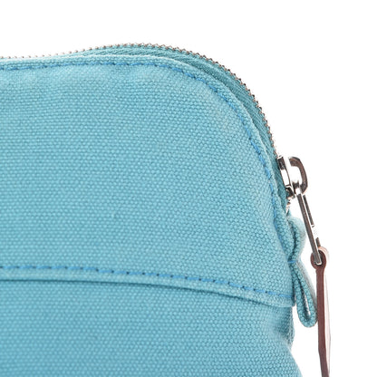 Hermes Cotton Canvas Mini Bolide Travel Cosmetic Pouch Bleu Horizon 13 of 14